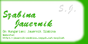 szabina jauernik business card